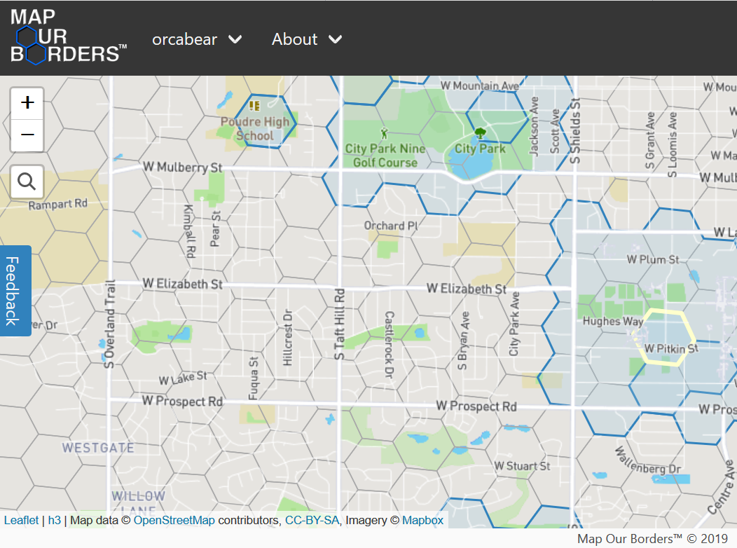 Map Our Borders participatory mapping tool screenshot